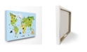 Stupell Industries World Map Cartoon and Colorful Art Collection
